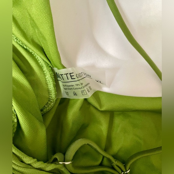 Matte Collection Swimsuit - Lime Green One Piece Swimsuit. - Picture 5 of 8